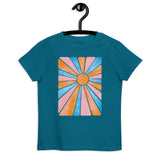 Retro Rainbow Sun - Kid's Organic Cotton T-Shirt