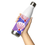 Pink Flowers - Stainless Steel Water Bottle