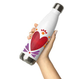 Flaming Heart - Stainless Steel Water Bottle