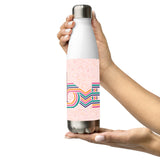 Love Stripes Bright - Stainless Steel Water Bottle