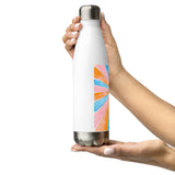 Retro Rainbow Sun - Stainless Steel Water Bottle