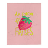 La Saison des Fraises - Throw Blanket