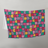 Color Pieces Pattern - Throw Blanket