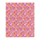 Geo Florals Pink - Throw Blanket