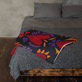 Flaming Heart Pattern - Throw Blanket