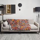 Retro Bloom - Throw Blanket