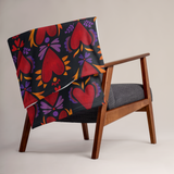 Flaming Heart Pattern - Throw Blanket