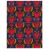 Flaming Heart Pattern - Throw Blanket