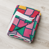 Color Pieces Pattern - Throw Blanket