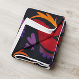 Flaming Heart Pattern - Throw Blanket