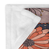 Retro Bloom - Throw Blanket
