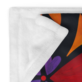 Flaming Heart Pattern - Throw Blanket