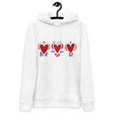 Tripple Burning Heart - Unisex Eco Hoodie