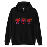 Tripple Burning Heart - Unisex Hoodie