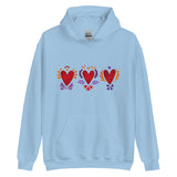Tripple Burning Heart - Unisex Hoodie