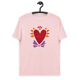 Flaming Heart - Unisex Organic Cotton T-Shirt
