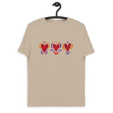 Triple Burning Hear - Unisex Organic Cotton T-Shirt