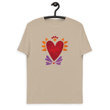 Flaming Heart - Unisex Organic Cotton T-Shirt