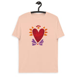 Flaming Heart - Unisex Organic Cotton T-Shirt