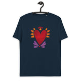 Flaming Heart - Unisex Organic Cotton T-Shirt