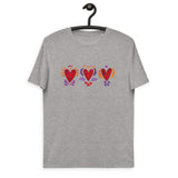 Triple Burning Hear - Unisex Organic Cotton T-Shirt