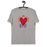Flaming Heart - Unisex Organic Cotton T-Shirt