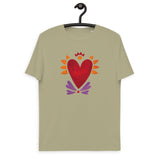 Flaming Heart - Unisex Organic Cotton T-Shirt