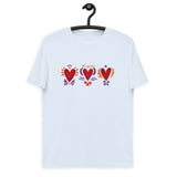 Triple Burning Hear - Unisex Organic Cotton T-Shirt