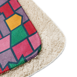 Color Pieces Pattern - Sherpa Blanket