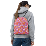 Geo Florals Pink - Drawstring Bag