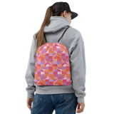 Geo Florals Pink - Drawstring Bag