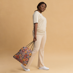 Retro Bloom - All-Over Print Drawstring Bag