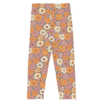 Retro Line Floral Pattern - All-Over Print Kid's Leggings