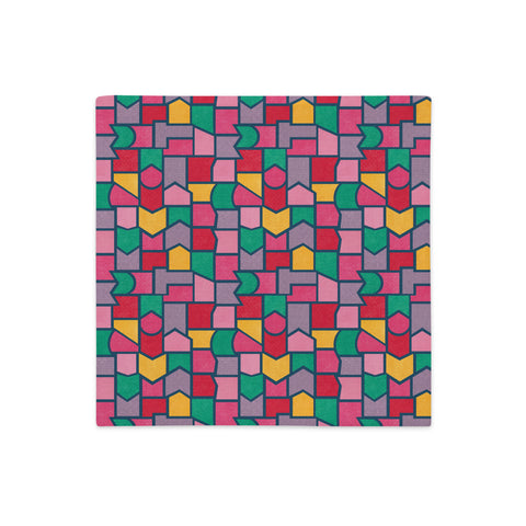 Color Pieces Pattern - Premium Pillow Case