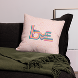 Love Stripes Bright - Premium Pillow Case