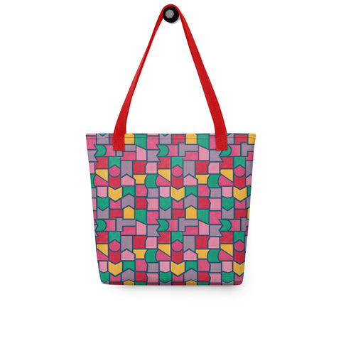 Color Pieces Pattern - All-Over Print Tote Bag