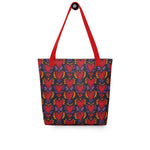 Flaming Heart Pattern - All-Over Print Tote bag