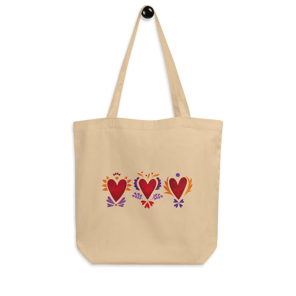 Tripple Burning Heart - Eco Tote Bag – Toile de Lina