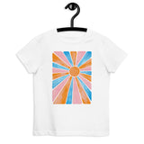 Retro Rainbow Sun - Kid's Organic Cotton T-Shirt