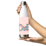 Love Stripes Bright - Stainless Steel Water Bottle