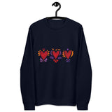 Tripple Burning Heart - Unisex Eco Sweatshirt