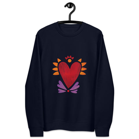 Flaming Heart - Unisex Eco Sweatshirt