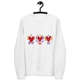 Tripple Burning Heart - Unisex Eco Sweatshirt