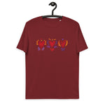 Triple Burning Hear - Unisex Organic Cotton T-Shirt