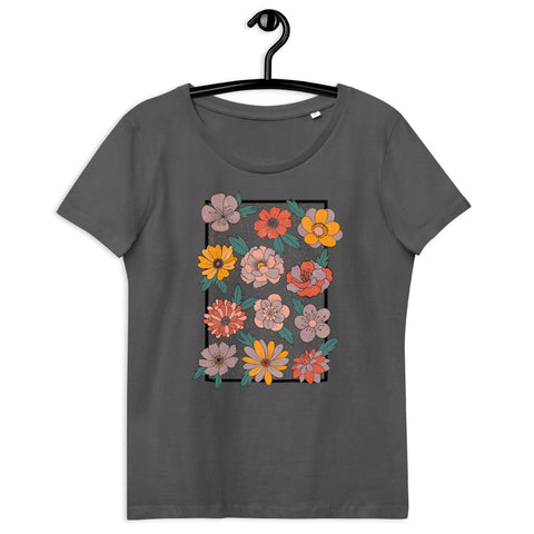 Retro Bloom - Women's Fitted Eco Tee