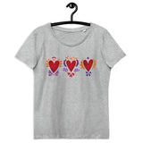 Tripple Burning Heart - Women's Fitted Eco Tee