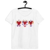 Tripple Burning Heart - Women's Fitted Eco Tee
